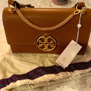 Tory Burch Miller Shoulder Bag in Light Umber. New with tags and dust bag.